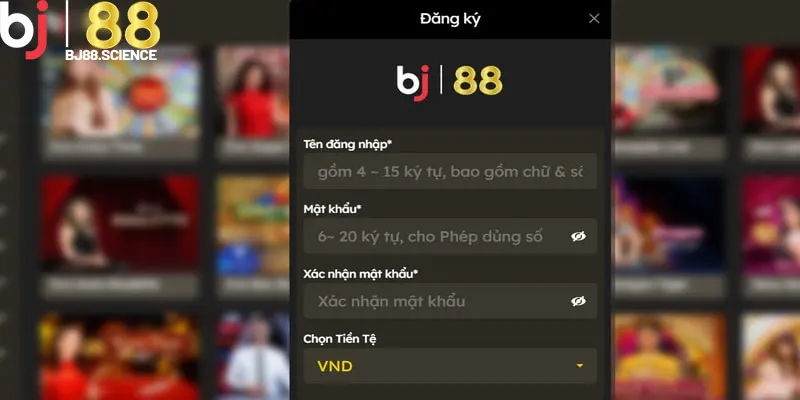 Đăng ký tài khoản BJ88 dễ dàng, dễ thành công cho người chơi